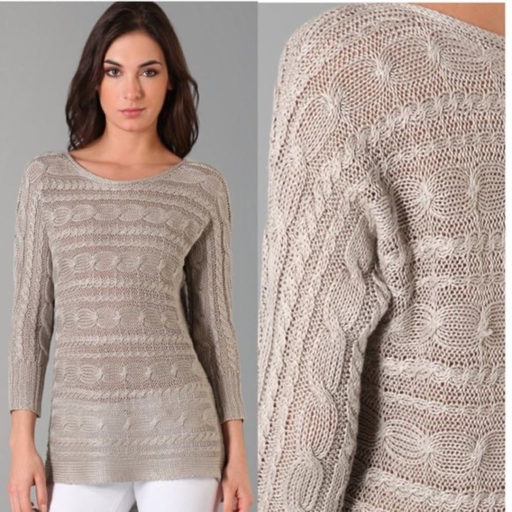 Alice + Olivia Hayden Cable Knit Sweater